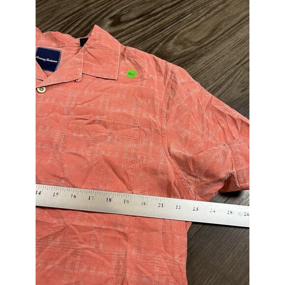 Tommy Bahama Shirt Men's‎ Large Pink 100% Silk Button Down Short Sleeve Collared - Picture 3 of 5